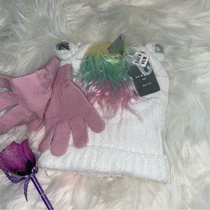 UNICORN 🦄 GIRLS WINTER SET OF HAT AND GLOVES